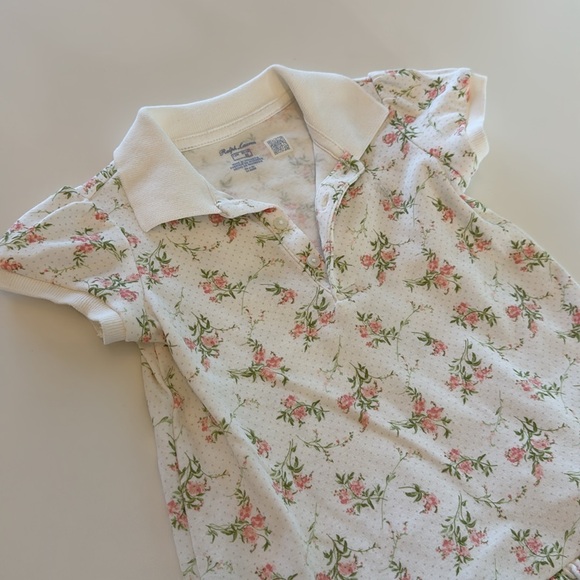 Ralph Lauren Baby Girls Floral Polo Dress and Bloomer - Picture 6 of 11